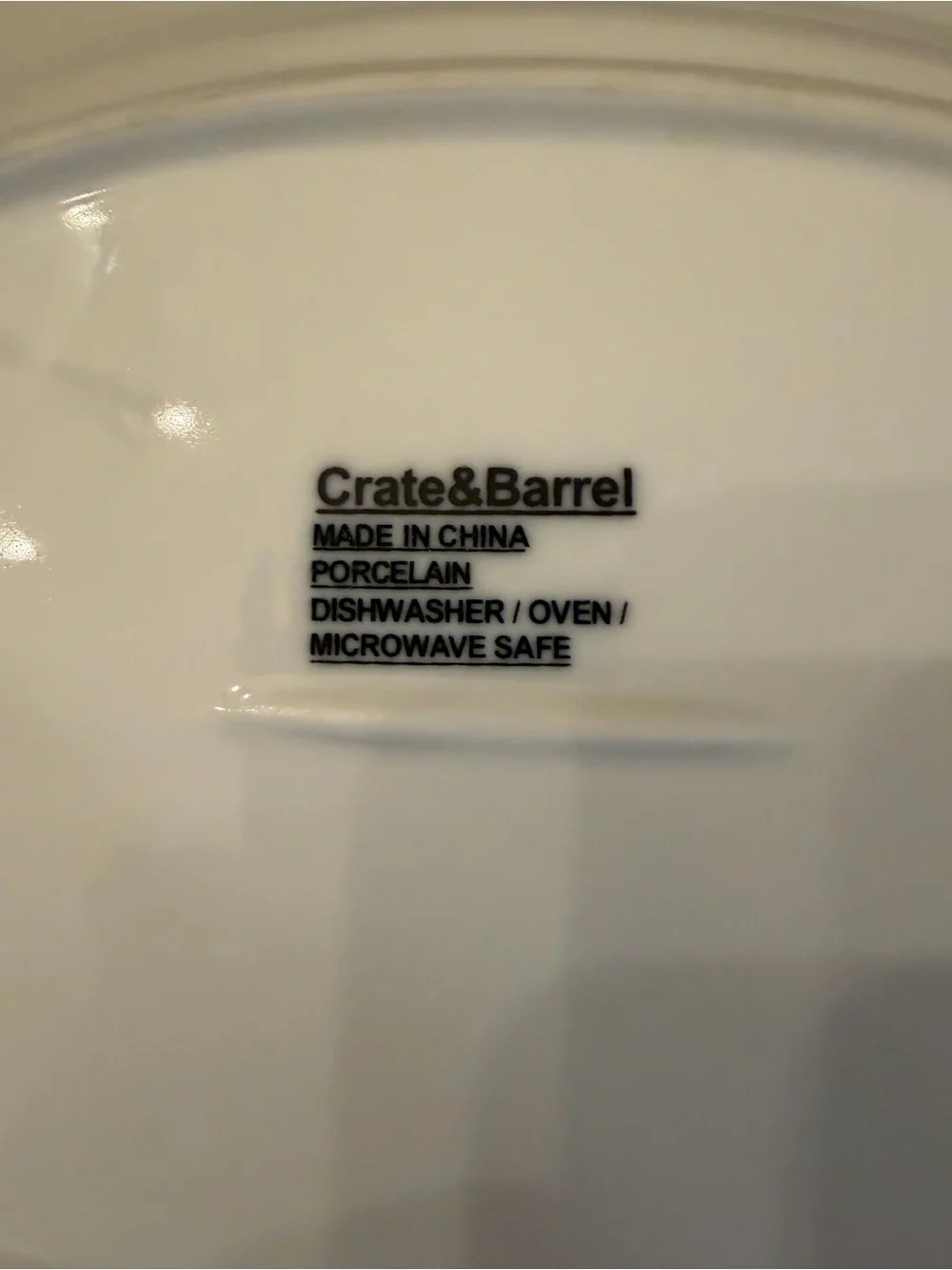 Crate&Barrel White Oval Porcelain Serving Platters - Set of 2